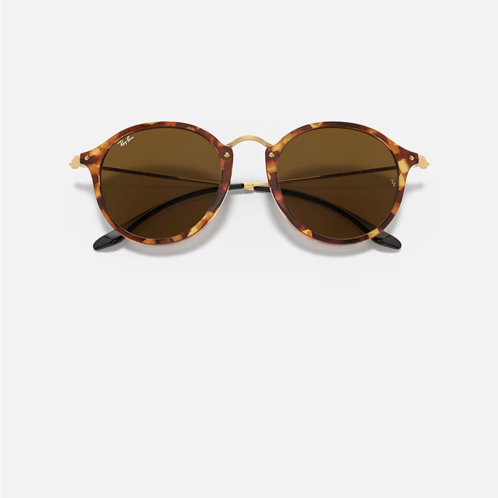 Ray-Ban Round Fleck - Polished Brown Havana